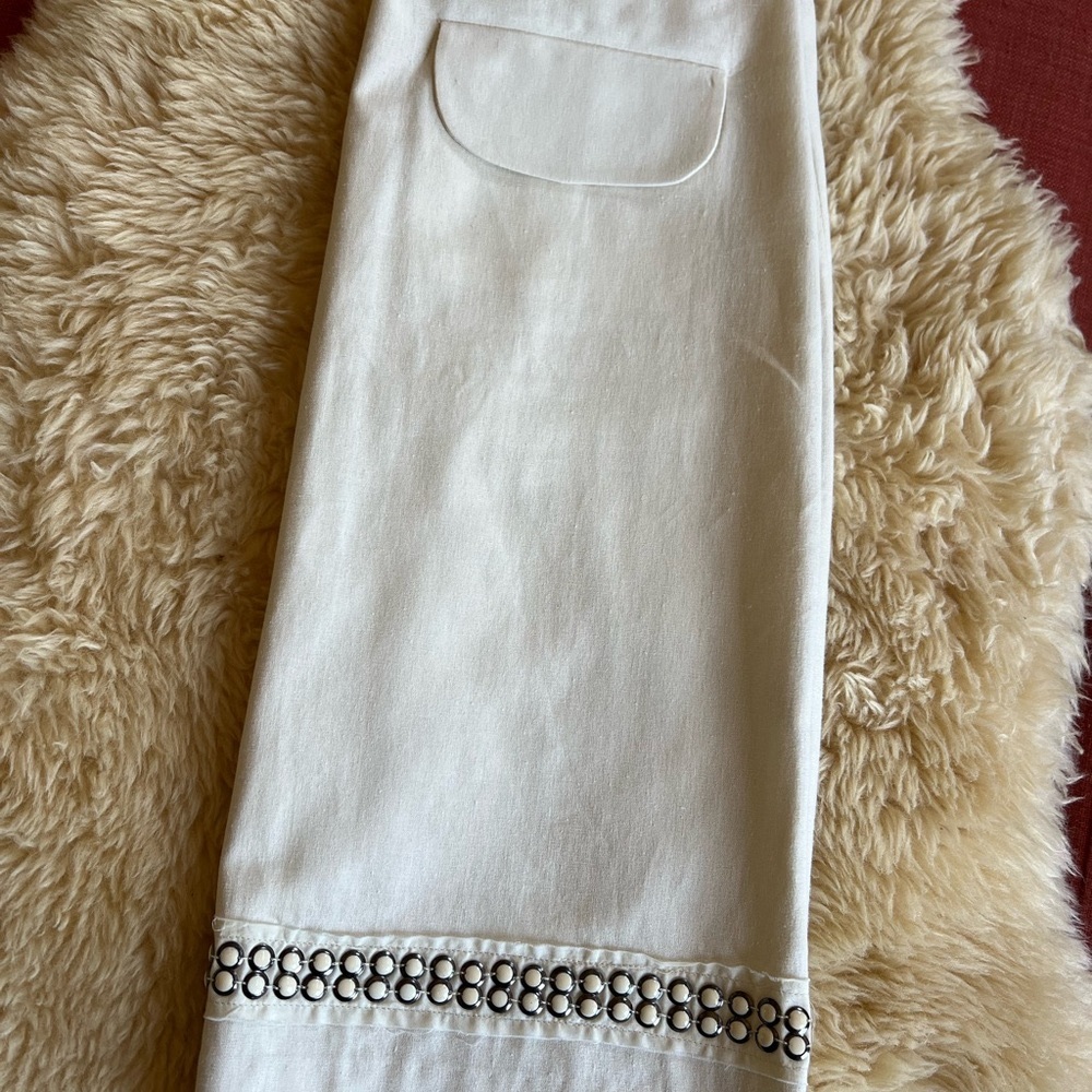 Designer Erica Tanov cream skirt